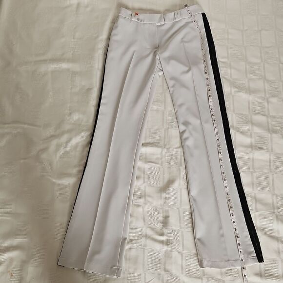 Cream Straight Leg Dress Pants with Tailored Fit - Picture 11 of 16